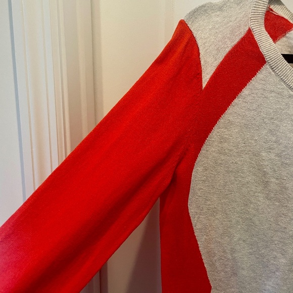 Vintage cabi Cardigan, S, VGUC, Oatmeal/Coral orange, button up. - Picture 3 of 6